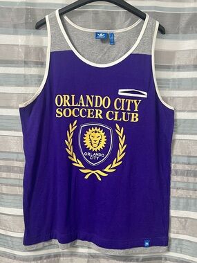 adidas Purple and Yellow Orlando City Soccer Club Tank